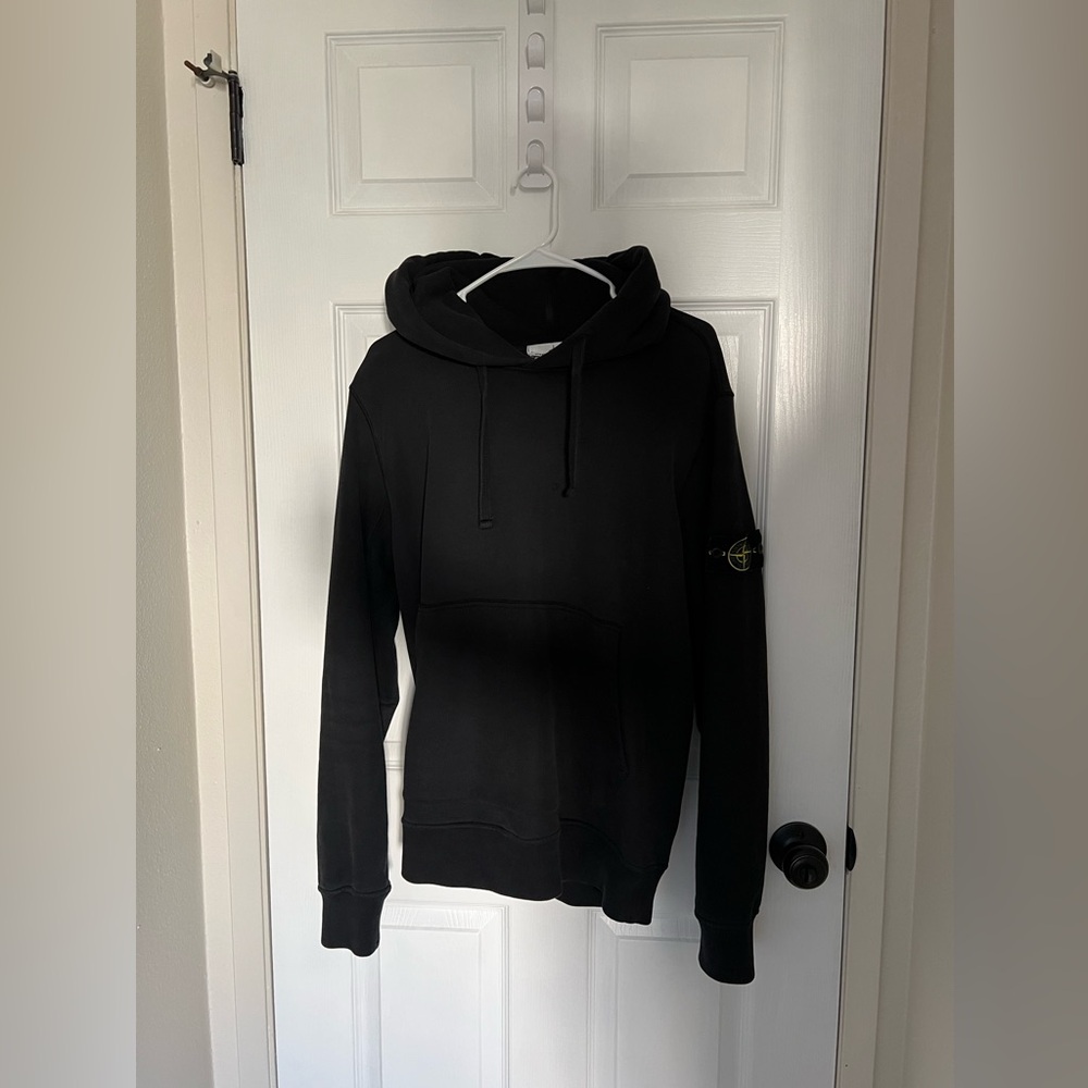 Stone Island Black Hoodie Sweater